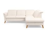 Ecksofa SIT & MORE "Romero L-Form", beige (creme), B:250cm H:91cm T:220cm, 100% Polyester, Sofas, Ecksofa, wahlweise mit oder ohne TV-Funktion, Bettfunktion, Bettkasten