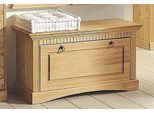 Schuhtruhe OTTO HOME "Rustic", beige (natur), B:90cm H:49cm T:38cm, FSC-zertifiziertes Massivholz, Truhen, Schuhtruhe, aus massiver Kiefer, Sitzhöhe 49 cm, mit Kassettenoptik