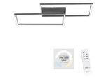 JUST LIGHT LED Deckenleuchte "IVEN", schwarz, 2, 1 Stk., Leuchten, dimmbar über Fernbedienung, LED Deckenleuchte