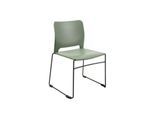 Topstar Besucherstuhl VISIT LITE, ohne Armlehnen, stapelbar bis 12 Stück, B 440 x T 410 x H 450 mm, Kunststoff/Stahl, olivgrün/schwarz, 4 Stück
