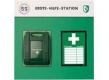 Paperflow Shadowboard „Erste-Hilfe-Station“, Wandmontage, für 1 Erste-Hilfe-Kasten/1 Inforahmen, erweiterbar, B 750 x H 750 mm, grün
