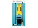 Paperflow Shadowboard „XL-Reinigungsstation“, 2-teilig, Wandmontage, für 2 Besen/1 Eimer/1 Aufsteller, erweiterbar, B 750 x H 1500 mm, blau