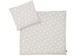 Kinderbettwäsche JULIUS ZÖLLNER "Twiggy", beige (natur), B/L: 80cm x 80cm, 1 Stk., 1 Stk., Jersey, B/L: 35cm x 40cm, 2 Stk., Jersey, Obermaterial: 100% Baumwolle, Bettwäsche