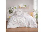 Bettwäsche ESTELLA "Celeste", pink, B/L: 135cm x 200cm, 1 Stk., 2 Stk., Mako-Satin, B/L: 80cm x 80cm & 40cm x 80cm, 3 Stk., Mako-Satin, Obermaterial: 100% Baumwolle, Bettwäsche, Bettwäsche