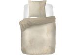 Bettwäsche KAYORI "Sakae", beige (natur), B/L: 155cm x 220cm, 1 Stk., 1 Stk., Mako-Satin, B/L: 80cm x 80cm, 2 Stk., Mako-Satin, Obermaterial: 100% Baumwolle, Bettwäsche, Bettwäsche, 100% reiner Bio-Baumwoll-Satin