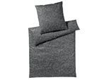 Bettwäsche ELEGANTE "Floral", grau (basalt), B/L: 155cm x 220cm, 1 Stk., 1 Stk., Mako-Satin, B/L: 80cm x 80cm, 2 Stk., Mako-Satin, Obermaterial: 100% Baumwolle, Bettwäsche, Bettwäsche, angenehmes Hautgefühl