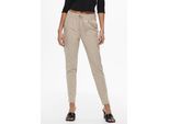 Jogger Pants ONLY "ONLPOPTRASH LIFE EASY COL PANT PNT NOOS", Damen, Gr. L (40), Länge 30, beige (pure cashmere), Milano Rib, Obermaterial: 63% Viskose, 32% Nylon, 5% Elasthan, unifarben, regular fit lang, Hosen, Viskosemischung, regular fit