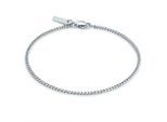 Panzerarmband TRUE REBELS "TR5" Gr. 19, silber, Armbänder, Herren, 19, Edelstahl, Panzerarmband, aus Edelstahl