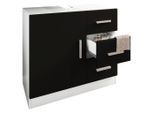 Mid.you Waschbeckenunterschrank, Schwarz, Kunststoff, 3 Schublade(n) Schubladen, 63x55.8x30 cm, stehend, Badezimmer, Badezimmerschränke, Waschbeckenunterschränke