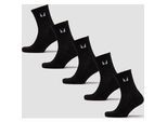 MP Unisex Crew Socks (5 Pack) - Black - UK 2-5