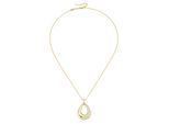 Kette mit Anhänger "Anhänger mit weißen Zirkonia, Silber 925", gold, GIORGIO MARTELLO MILANO, Halsketten, Damen, 45cm, Silber 925 (Sterlingsilber)