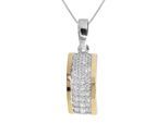 Kette mit Anhänger OSTSEE-SCHMUCK "- Sunny Exklusiv - Silber 925/000 & Gold 585/000 - Zirkonia" Gr. 42, silber (silber 925, silberfarben, weiß), Schmuck_Sets, Damen, 42, Silber 925 (Sterlingsilber)