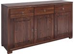 Sideboard OTTO HOME "Gotland", braun (dunkelbraun), B:147cm H:89cm T:40cm, Sideboards, Sideboard, Kommode, Breite 147 cm, aus massiver Kiefer, FSC