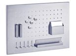 Memoboard ZELLER PRESENT, grau (silberfarben), Edelstahl, Tafeln, Memoboard, aus Edelstahl