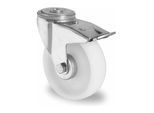 CASCOO Rückenlochlenkrolle mit Totalfeststeller ø 160 mm Serie P0P0 Rollenlager (BPH98W0160P0P0R1W)