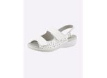 Sandale CLASSIC, Damen, Gr. 39, weiß, Glattleder, Schuhe Sandale
