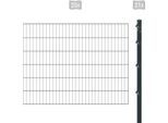 Einstabmattenzaun ARVOTEC "ESSENTIAL 120 zum Aufschrauben", grau (anthrazit), H:120cm, Kunststoff, Stahl, Zaunelemente, Zaunhöhe 120 cm, Zaunlänge 2 - 60 m