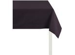 Tischdecke APELT "4362 Rips - UNI" Gr. 1, schwarz, Ø:170cm, Baumwolle, Polyester, Tischdecken, Tischdecke, Wasser- und Schmutzabweisend