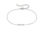 Armband "Armkette mit weißen Zirkonia", silber (weißgoldfarben, kristallweiß, kristallweiß), ANISTON JEWELRY & WATCHES, Armbänder, Damen, 24cm, Silber 925 (Sterlingsilber), Armband, mit Zirkonia (synth.)