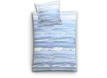 Bettwäsche KLEINE WOLKE "Ballade", blau (mare), B/L: 155cm x 220cm, Mako-Satin, B/L: 80cm x 80cm, 2 Stk., Mako-Satin, Obermaterial: 100% Baumwolle, Bettwäsche, Bettwäsche, in Blautönen