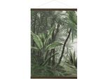 Leinwandbild ART FOR THE HOME "Jungle Landschaft Grun", bunt (farbe bild(er): mehrfarbig), B:70cm H:100cm T:2,3cm Ø:2,3cm, Leinwand, Bilder, Leinwandbild, Luxus Kakemono Leinen Wandposter 100x70cm