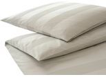 Bettwäsche ELEGANTE "En Bloc", grau (kiesel), B/L: 155cm x 220cm, 1 Stk., 1 Stk., Jacquard, B/L: 80cm x 80cm, 2 Stk., Jacquard, Obermaterial: 100% Baumwolle, Bettwäsche, Bettwäsche, angenehmes Hautgefühl