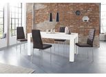 Essgruppe OTTO HOME "Lynn160/Kate", schwarz-weiß (weiß, anthrazit), B:160cm, Sitzmöbel-Sets, Essgruppe, Tisch mit 4 Stühlen