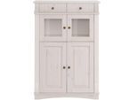 Highboard OTTO HOME "Teresa Mini-Vitrine mit Glastüren und 2 Schubkästen", weiß, B:84cm H:120cm T:37cm, FSC-zertifiziertes Massivholz, Sideboards, Highboard, Kommode, aus massiver Kiefer, Breite 84 cm, Höhe 120 cm, FSC