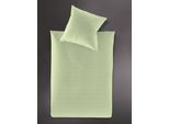 Bettwäsche IRISETTE "Lumen 8129", grün (lind), B/L: 155cm x 200cm, 1 Stk., 1 Stk., Interlock-Jersey, B/L: 80cm x 80cm, 2 Stk., Interlock-Jersey, Obermaterial: 100% Baumwolle, Bettwäsche, Bettwäsche, hochwertig und traumhaft weich