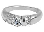 Fingerring ADELIA´S "Damen Ring aus Edelstahl mit Zirkonia" Gr. 54, silber, Fingerringe, Damen, 54, Edelstahl, Fingerring