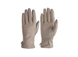 Lederhandschuhe PEARLWOOD "PAM", Damen, Gr. 7.5, taupe, Schafsleder, unifarben, Handschuhe, weiches Fleece-Innenfutter, Temperaturregulierend, Seitenschlitz