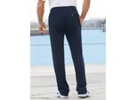 Trainingshose HAJO, Herren, Gr. 24, Unterbauchgrößen, blau (marine), 62% Baumwolle, 33% Polyester, 5% Elasthan, unifarben, lang, Hosen Trainingshose