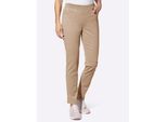 Cordhose INSPIRATIONEN, Damen, Gr. 24, Kurzgrößen, beige, 98% Baumwolle, 2% Elasthan, unifarben, Hosen Cordhose