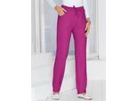 Jerseyhose CLASSIC BASICS, Damen, Gr. 24, Kurzgrößen, lila (beere), 100% Baumwolle, unifarben, lang, Hosen Jerseyhose