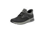 Sneaker RIEKER "Rieker Sneaker Lederimitat", Herren, Gr. 42, schwarz (schwarz, grau), Lederimitat, Schuhe Sneaker