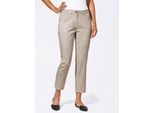7/8-Jeans INSPIRATIONEN, Damen, Gr. 24, Kurzgrößen, beige, 97% Baumwolle, 3% Elasthan, unifarben, 7/8-Länge, Jeans