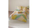 Bettwäsche HEINE HOME Gr. 1, vanille, limone, bedruckt, B/L: 135cm x 200cm, Renforcé, B/L: 80cm x 80cm, 2 tlg., Renforcé, 100% Baumwolle, Bettwäsche, Bettwäsche
