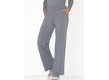 Strickhose CREATION L PREMIUM, Damen, Gr. 24, Kurzgrößen, blau (rauchblau, steingrau, meliert), 90% Schurwolle, 10% Kaschmir, meliert, Hosen