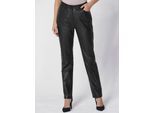 Lederhose CREATION L PREMIUM, Damen, Gr. 24, Kurzgrößen, schwarz, 100% Lammnappaleder, unifarben, lang, Hosen
