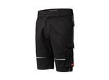 Arbeitsshorts HERO BY JOHN MEDOOX "AKRON Flex Workwear Arbeits-Cargoshorts", Herren, Gr. 56, schwarz, Sweatware, 55% Baumwolle, 42% Polyester, 3% Elasthan, gerade kurz, Hosen, Arbeits-Cargoshorts Funktionsqualitätfür Herren