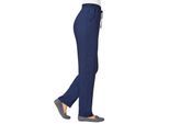 Schlupfhose CLASSIC BASICS, Damen, Gr. 24, Kurzgrößen, blau (marine), 100% Viskose, unifarben, lang, Hosen Schlupfhose
