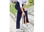 Sporthose CATAMARAN, Damen, Gr. 24/25, Kurzgrößen, blau (marine), 95% Baumwolle, 5% Elasthan, unifarben, lang, Hosen Sporthose