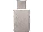 Bettwäsche PRIMERA "Uni Baumwolle", beige (natur), B/L: 135cm x 200cm, 1 Stk., 1 Stk., Renforcé, B/L: 80cm x 80cm, 2 Stk., Renforcé, Obermaterial: 100% Baumwolle, Bettwäsche, Bettwäsche, im modernen Uni-Look
