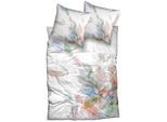 Bettwäsche CASATEX "Ephemere", bunt (multicolor), B/L: 135cm x 200cm, 1 Stk., 1 Stk., Satin, B/L: 80cm x 80cm, 2 tlg., Satin, Bezug: 100% Baumwolle, Bettwäsche, Bettwäsche, zart und elegant