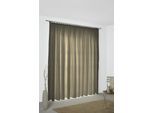 Vorhang WIRTH "Bachfeld" Gr. 1, grau (taupe), B:132cm H:145cm, Jacquard, Polyacryl, Gardinen, Vorhang