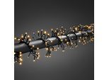 KONSTSMIDE LED-Lichterkette "Weihnachtsdeko aussen", Energieeffizienz: E, schwarz, Dioden 960 Stk. Flammen 960 Stk., Gesamtlänge 12,2m, Lichterketten, Micro LED Büschellichterkette Cluster, 960 bernsteinfarbene Dioden, LED-Lichterkette