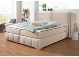 Boxspringbett HOME AFFAIRE "Wehma", beige, B:170cm L:213cm, Komplettbetten, Boxspringbett