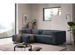 Ecksofa "PIARA mit Kedernaht, Cord, Leinenoptik o. Strukturstoff, Couch, L-Form", grau (dunkelgrau), B:267cm H:66cm T:167cm, 100% Polyester, LEGER HOME BY LENA GERCKE, Sofas, Ecksofa, wahlweise Ottomane rechts/links, schwarze Füße, bequemer Sitzkomfort
