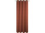 Vorhang WIRTH "Trondheim B", braun (rost), B:132cm H:365cm, Chenille, Polyacryl, Gardinen, Vorhang