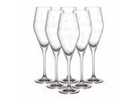 Sektglas VILLEROY & BOCH "Sektgläser Toy's Delight 260 ml 6er Set transparent", bunt (transparent), B:7,1cm H:25,1cm Ø:7,1cm, Kristallglas, Trinkgefäße, Sektglas, Spülmaschinenfest